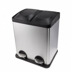 LIXEIRA INOX PEDAL COLETORA 30 L